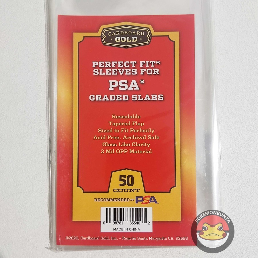 Cardboard Gold PSA Official Graded Slabs Sleeves - Pokemon Card 50 PCS