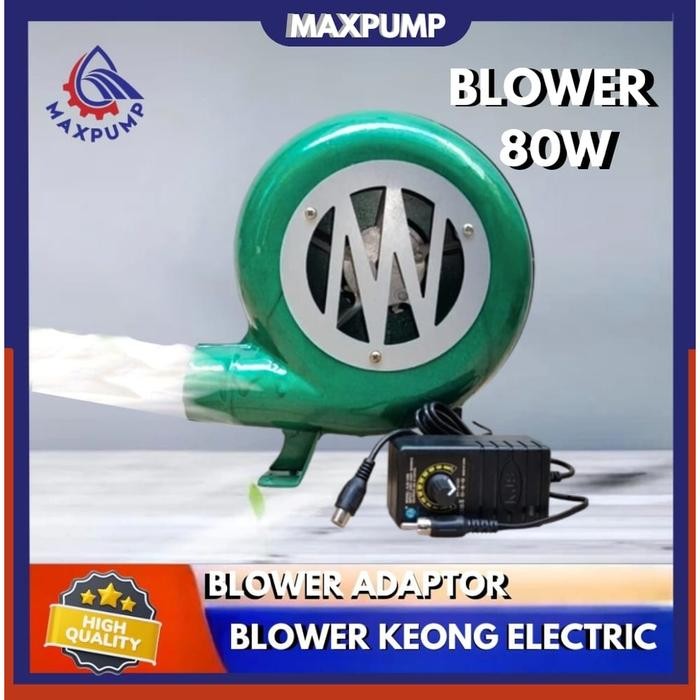 MAXPUMP Blower Keong Kipas Blower 80watt 1.5" Blower Kipas DC 12V AC 220V (Atur Speed) Turbo Portabl