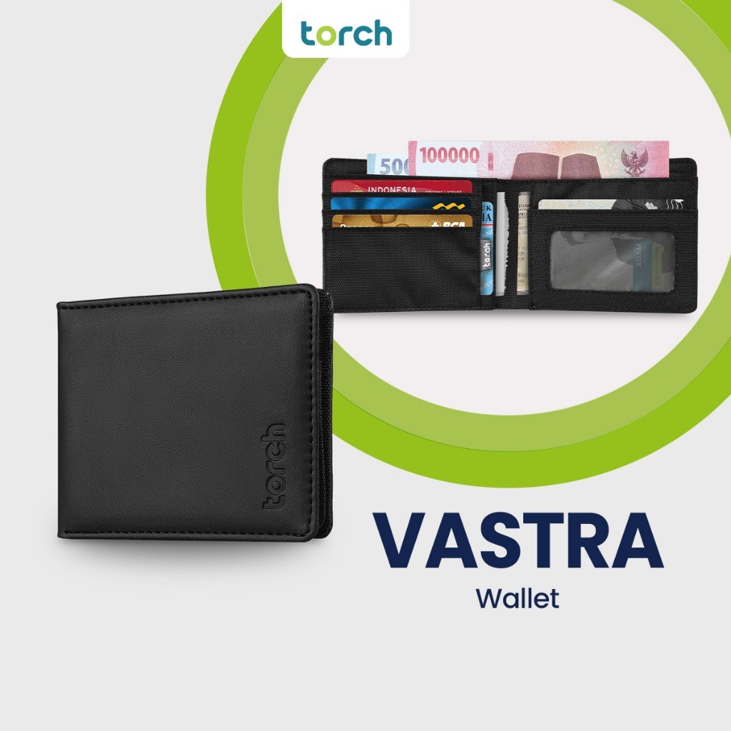BAGINBRO TORCH Vastra Dompet Simple Lipat Pria Wanita Tempat Kartu Uang STNK Karcis Kuat Tahan Air -