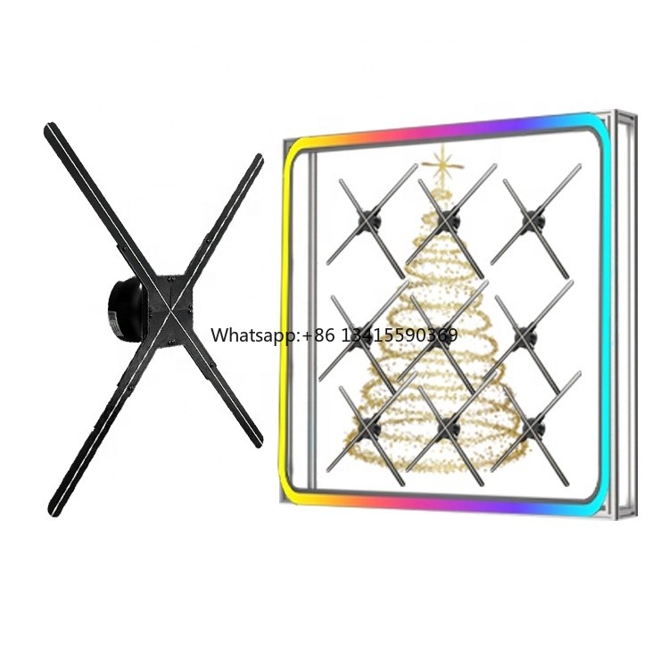 Synced Hologram Fan Movable 3D Fan Advertising 3D Projector Hologram 3D Holographic Display