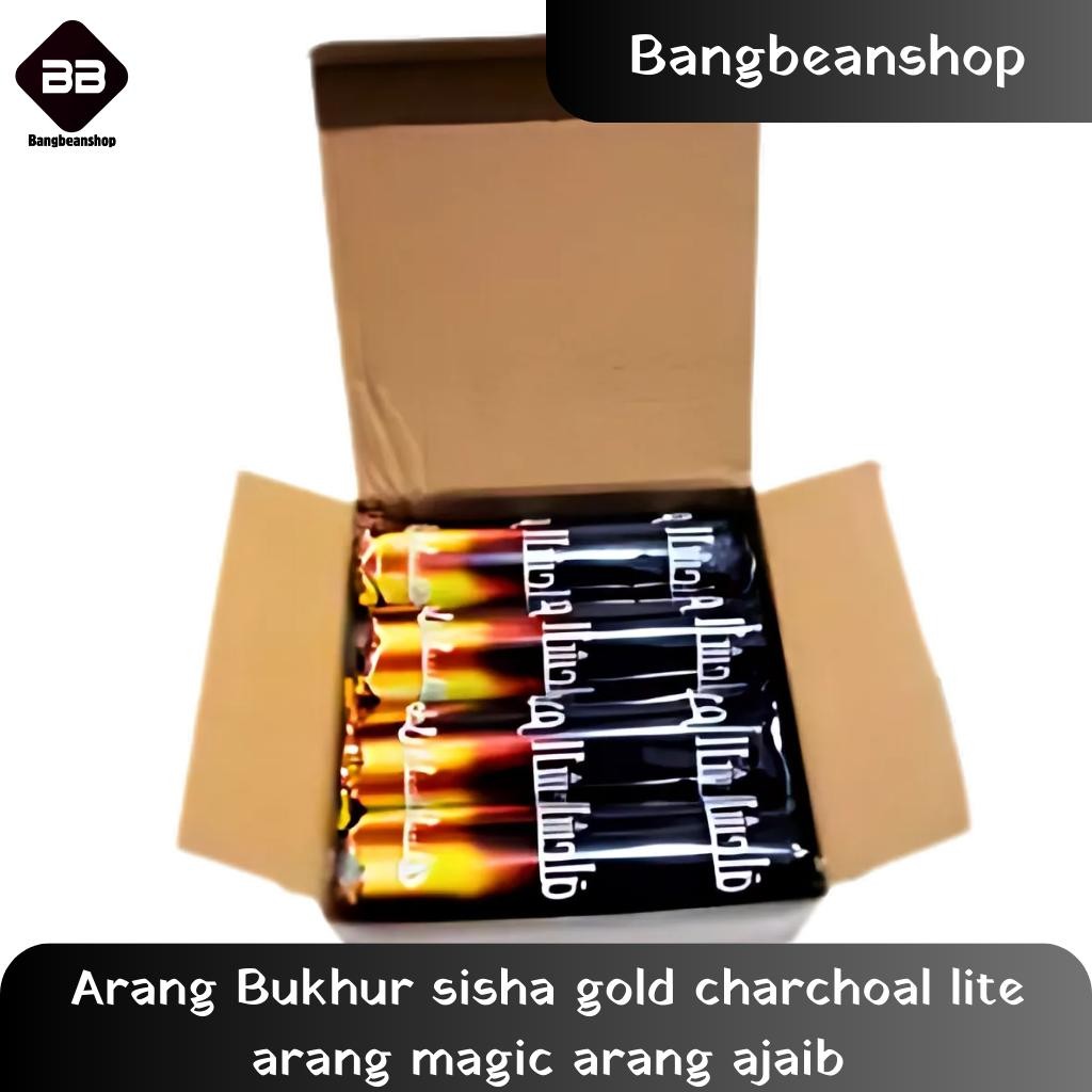 Arang Bukhur Black-gold charchoal lite arang magic arang ajaib