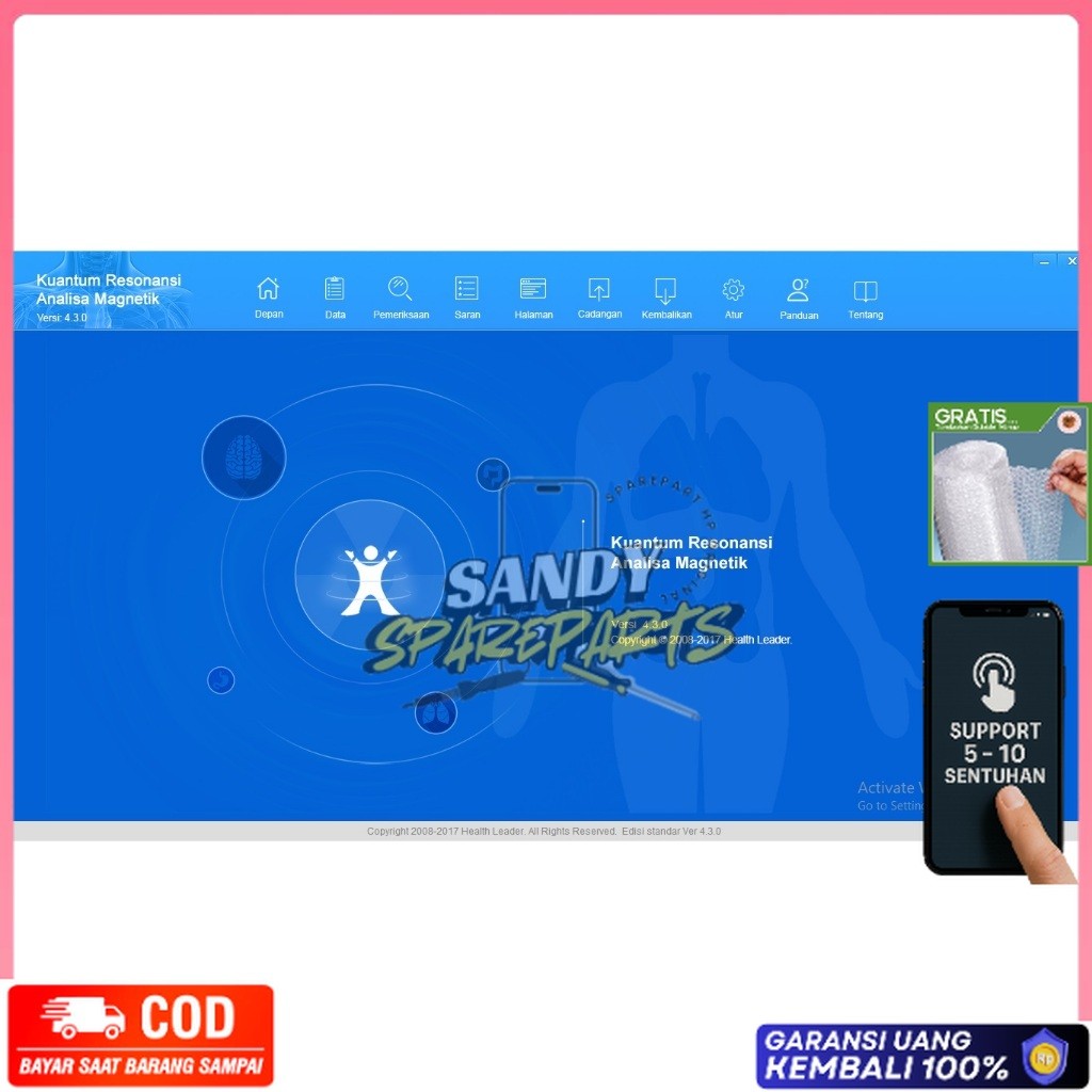 GARANSI DONGLE DAN SOFTWARE QRMA KUANTUM RESONANSI MAGNETIK ANALISIS BERBAHASA INDONESIA VERSI TERBA