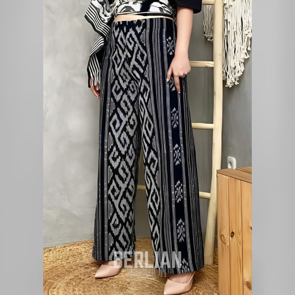 Celana Panjang Kulot Tenun Troso Soket Bawahan Tenun Wanita Anak Styles Modis Batik Ori Skena Remaja