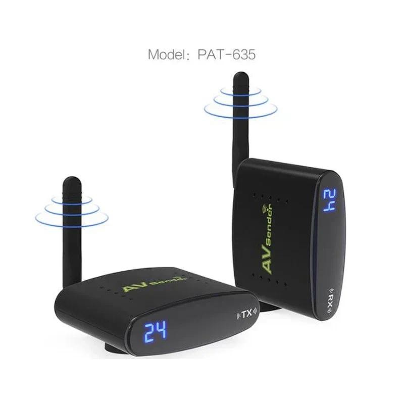 PAT-635 5.8GHz Wireless Audio Video AV RCA Transmitter Sender Receiver Extender 200m Digital Device 