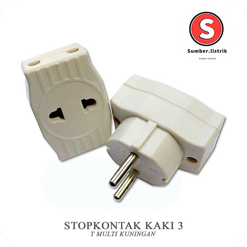 T multi Murah Kuningan / Stop kontak kaki 3 / Stop kontak kaki T