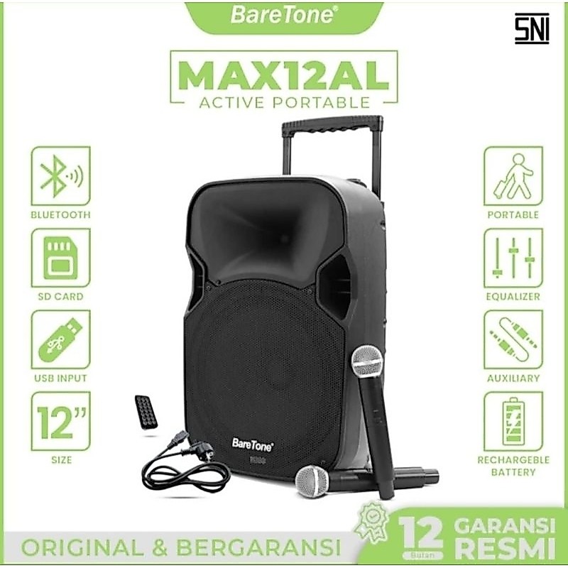 SPEAKER PORTABLE BARETONE 12INCH MAX12AL BARETONE 12 INCH MAX 12AL