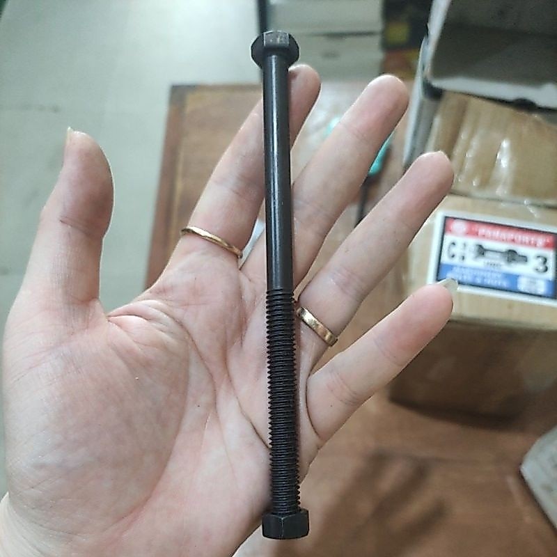 baut 3hun x 6" /baut 3hun 15cm / baut hitam 3/8x 6in ( 15cm ) baut 3/8 baut mata bor 10mm / baut kun