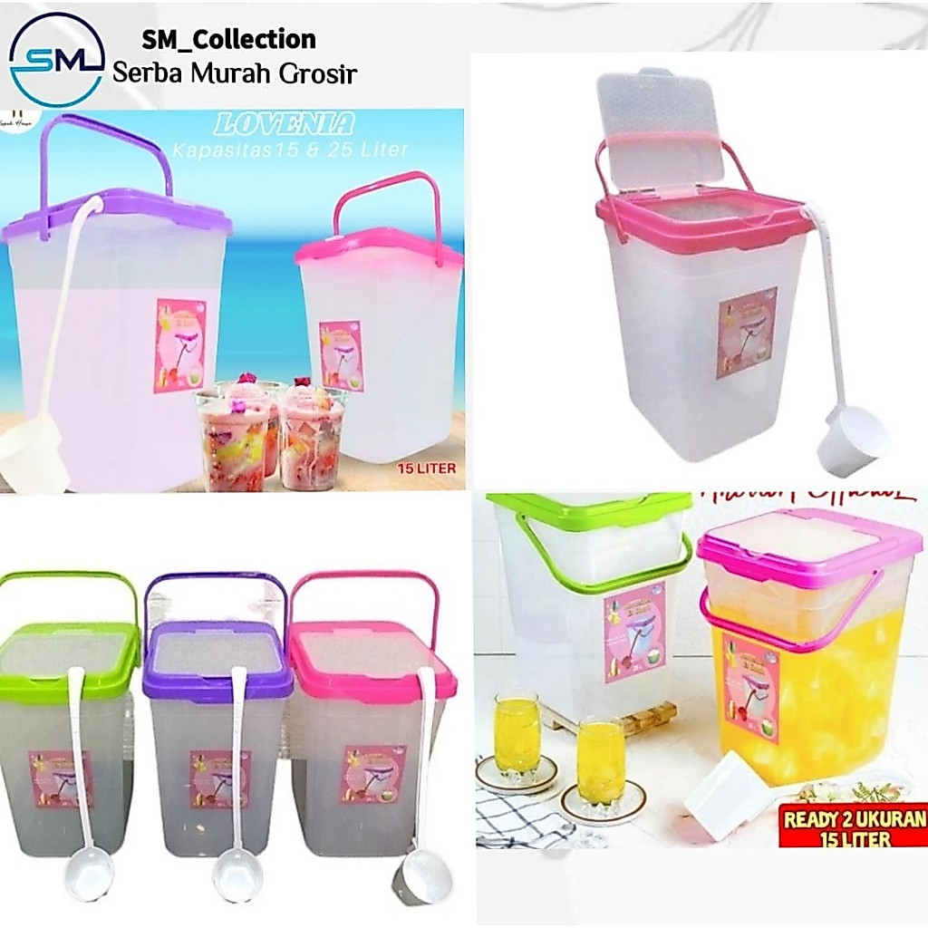 toples lovenia/wadah es buah/wadah jus/toples es/toples es teh/tempat air/toples serbaguna/dispenser