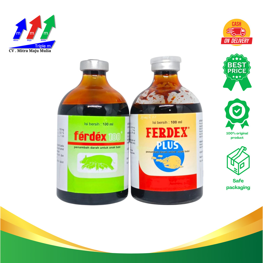 FERDEX 100 ml FERDEX PLUS 100 ml Penambah Darah Anak Babi Zat Besi Hewan Ternak Penguat Stamina