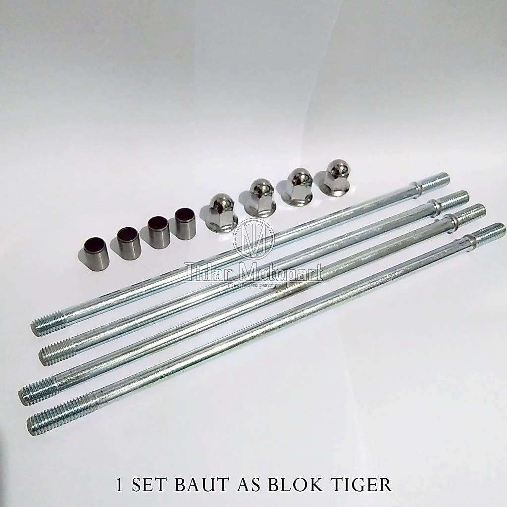 1 Set Baut Tusuk Tiger /Baut Ancer Tiger /Baut As Blok Tiger / Baut Tusuk Sate Tiger