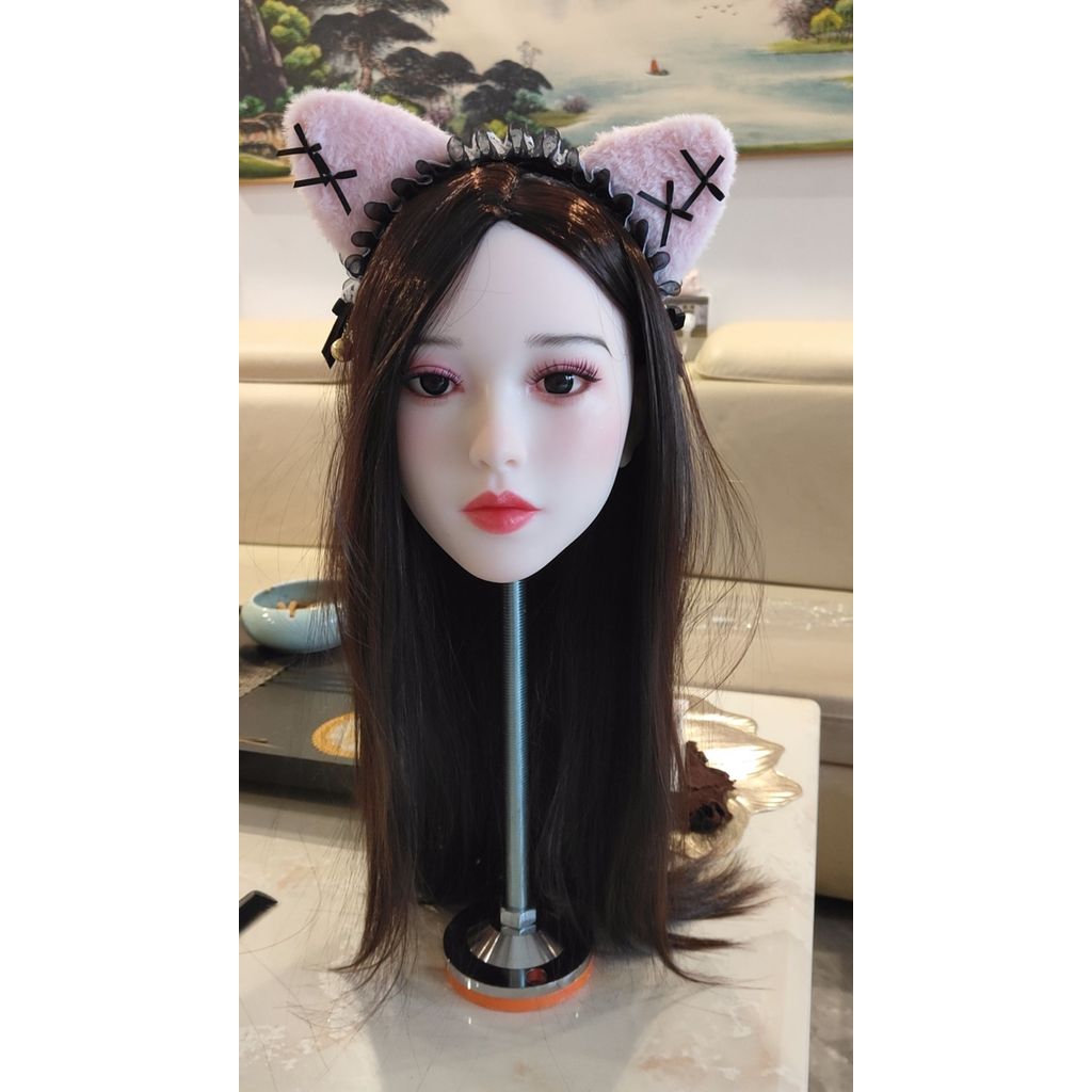 Doll Head Support Stand Tpe Silicone Adult Doll Head Display Stand Easy to Store