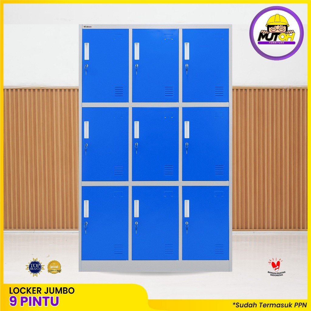 MUTOH PREMIUM | Locker besi 9 pintu besar lemari loker helm loker besi 9 pintu