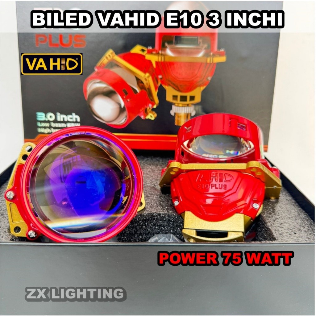 Biled Projector Vahid E10+ Plus 3 inch Purple LENS Premium Lens Biled Vahid E10 68 WATT Premium