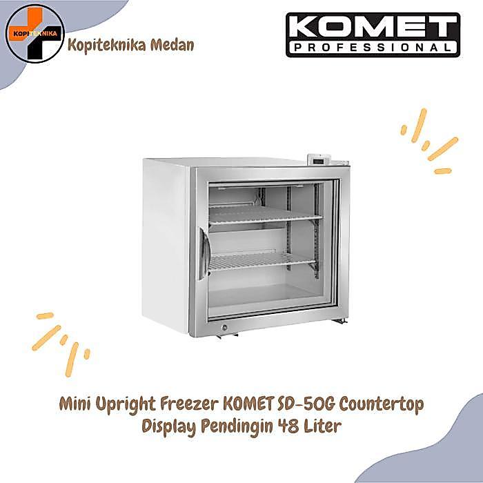 Mini Upright Freezer KOMET SD-50G Countertop Display Pendingin 48 Liter