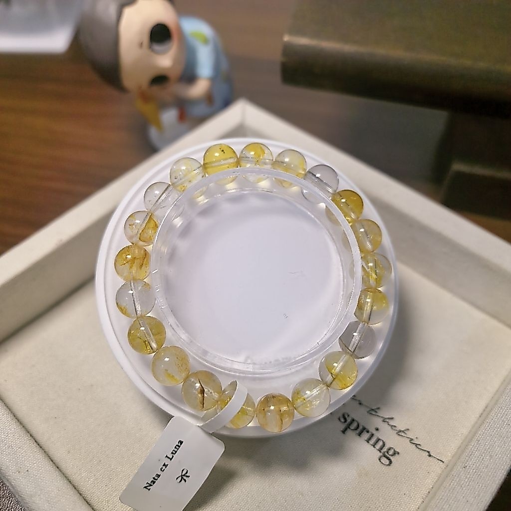 yellow golden healer crystal bracelet  healing kristal gelang kristal