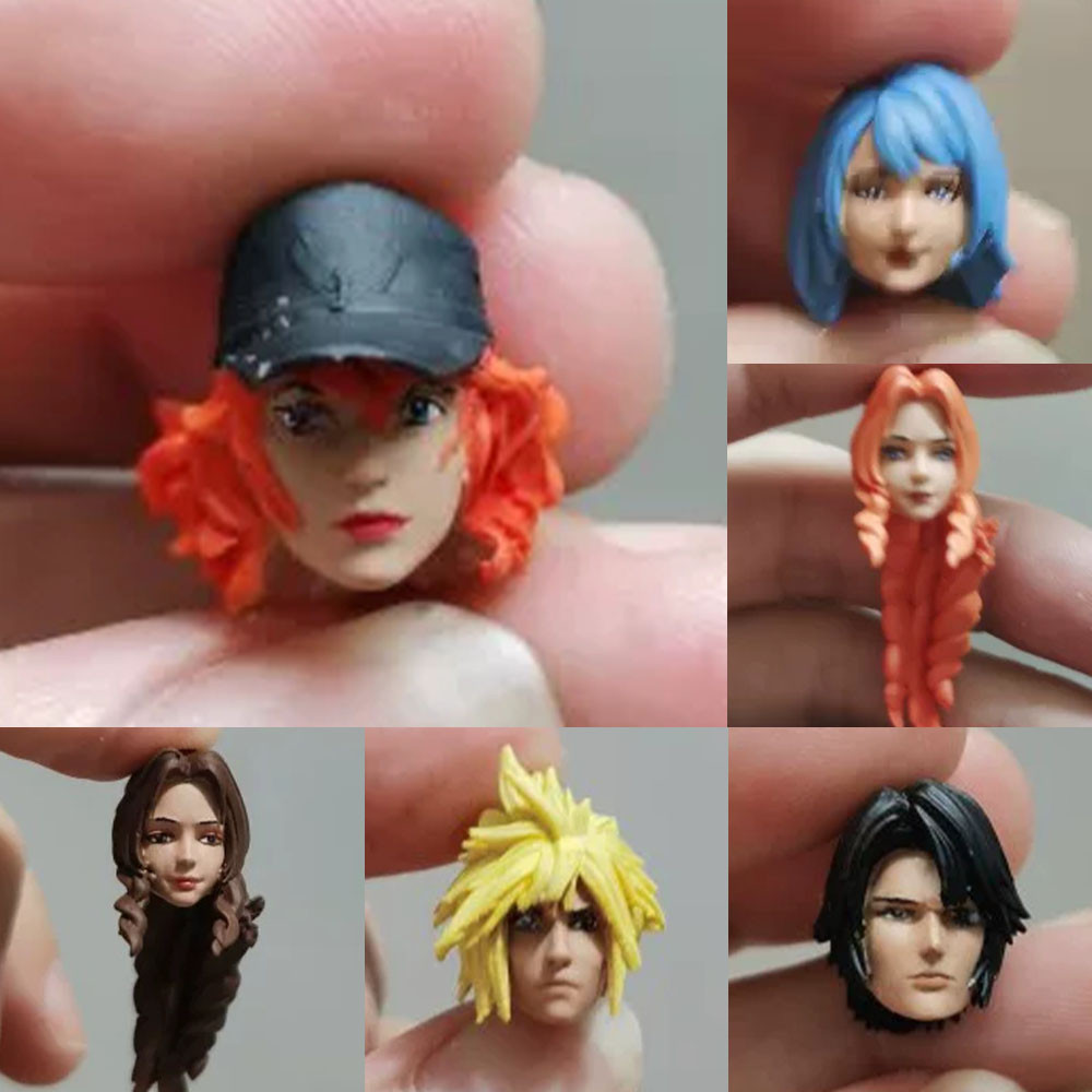 In Stock 1/18 Japanese Role-playing Video Games Ultimately Fantasy Head Sculpt Carving For 3.75Inch 