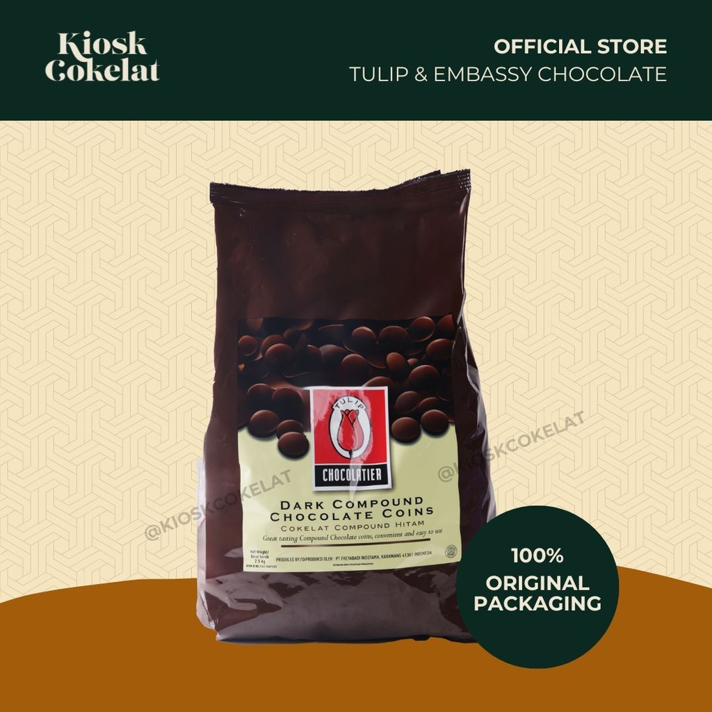 

Tulip Chocolatier Dark Compound Chocolate Coins 2.5 kg