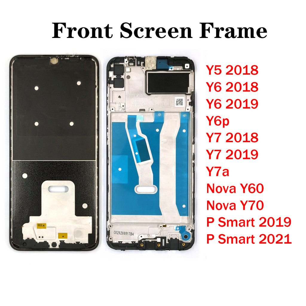 For Huawei Y5 Y6 Y6p Y7 Y7a Pro Prime Lite P Smart 2018 2019 2021 Nova Y60 Y70 Plus Middle Frame Hou