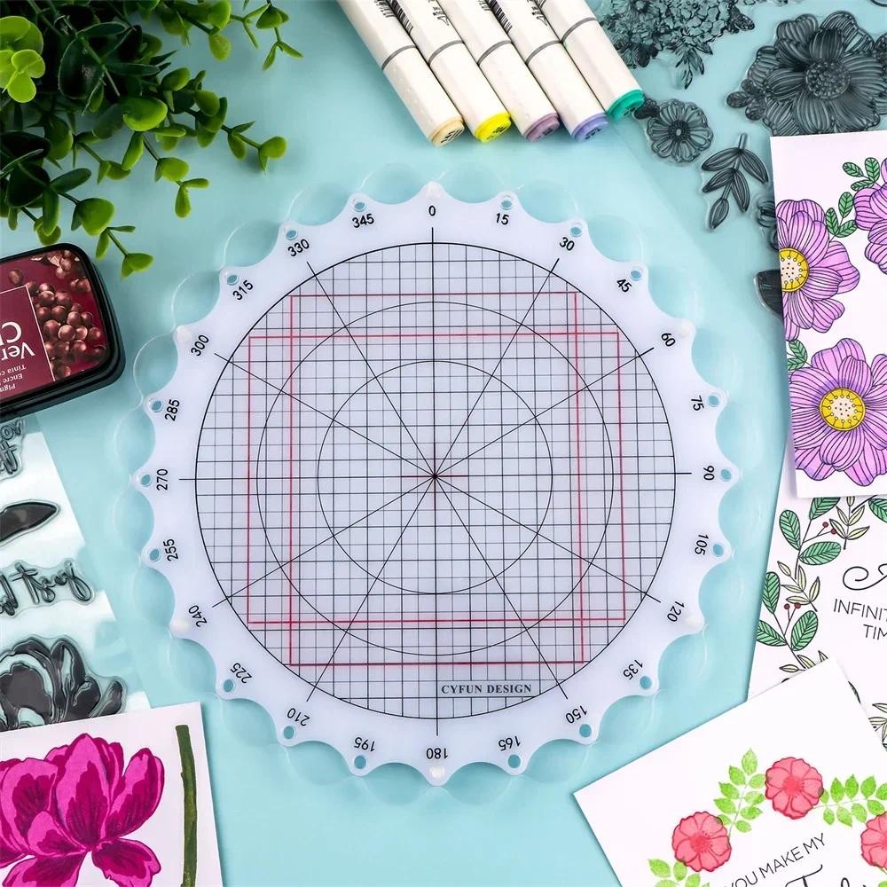 

3 Sizes 24cm Rotating Stamping Platform Stamping Positioning Stamp&Spin Tool For Stamping Circular Design Exactly Lock IntoPlace