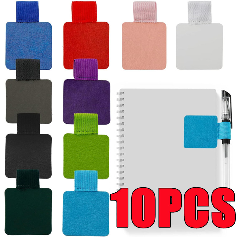 

10PCS Pen Loop Holder Self Adhesive Pencil Holders Pen Loop Clips Universal Notebook Elastic Loop Cover for Diary Planner Clips