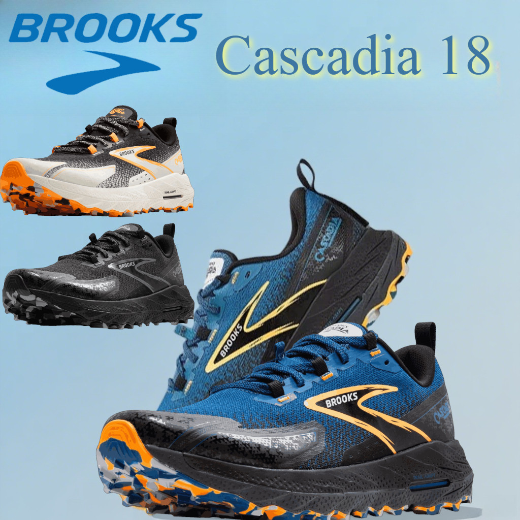 Brooks Cascaa 18 Trail Running Shoes - Men's/Women's, All-Terrain Grip, Shock-Absorbing Midsole for 