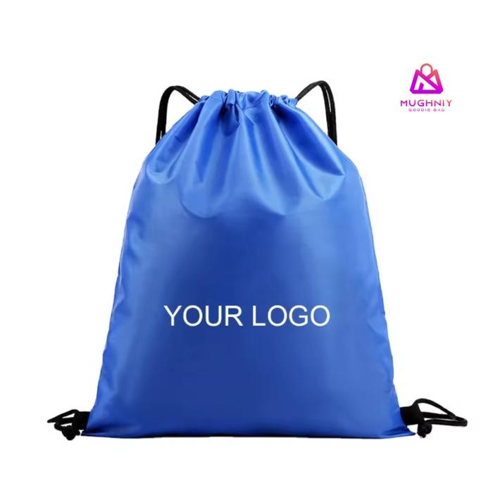 Tas Serut Ransel Waterproof Kain Taslan Custom Sablon -Drawstring Bag
