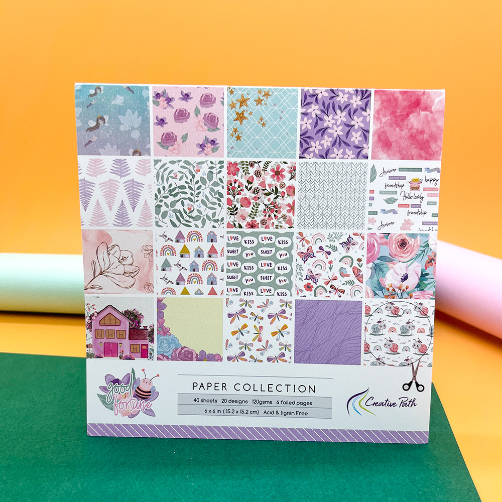 

Creative Path 6"x6 Inch Scrapbooking Pattern Craft Material Designer Decorative Papers 40 Sheets Background Origami Pack