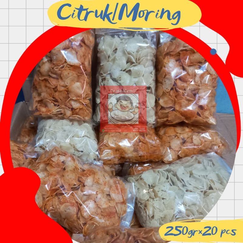 

5kg (¼kg×20pcs)-Grosir Moring/Citruk khas tasik-Cemilan enak-Cemilan gurih