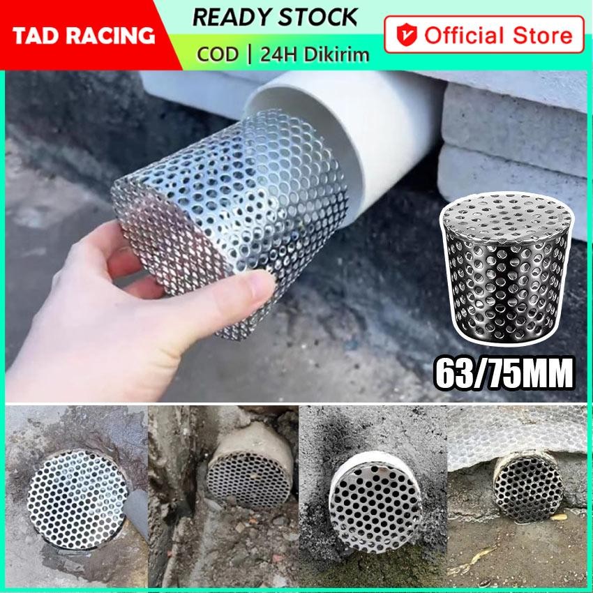 Roof Drain Stainless Saringan Talang Air Saringan Got Lantai Atap Dop Saringan Pipa PVC Tutup Cap Lu