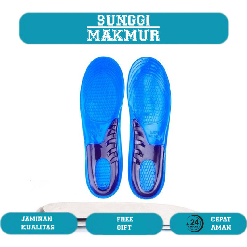 Sports Insole / Insole Olahraga Anti Bau / Insole Gel Empuk / Shoe Pad Silicone Gel / Alas Kaki Gel 