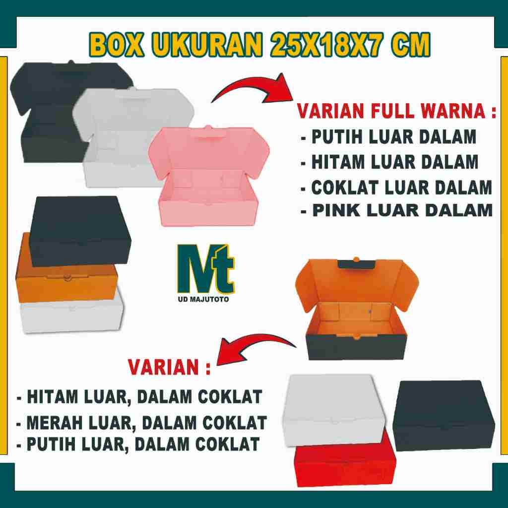 

Box 25x18x7 / Box Lipat Depan / Box Size B5 / Box Hampers / Box Baju / Box Souvenir
