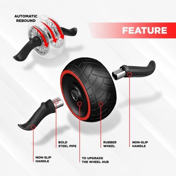 PRO FITNESS AB ROLLER / ABS Wheel / AB Machine / Alat Situp / Sit Up