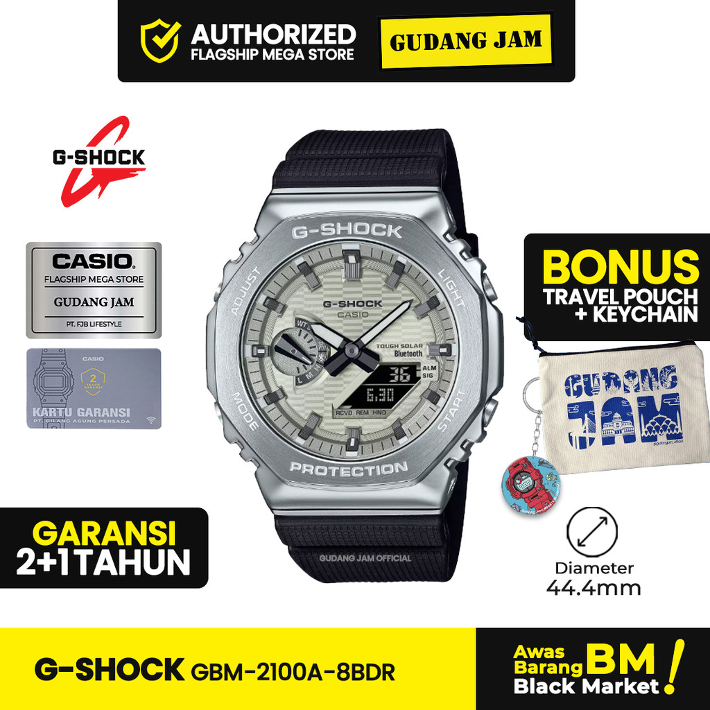 G-Shock Jam Tangan Pria GBM-2100A-8BDR Analog-Digital Bio-Based Resin Band