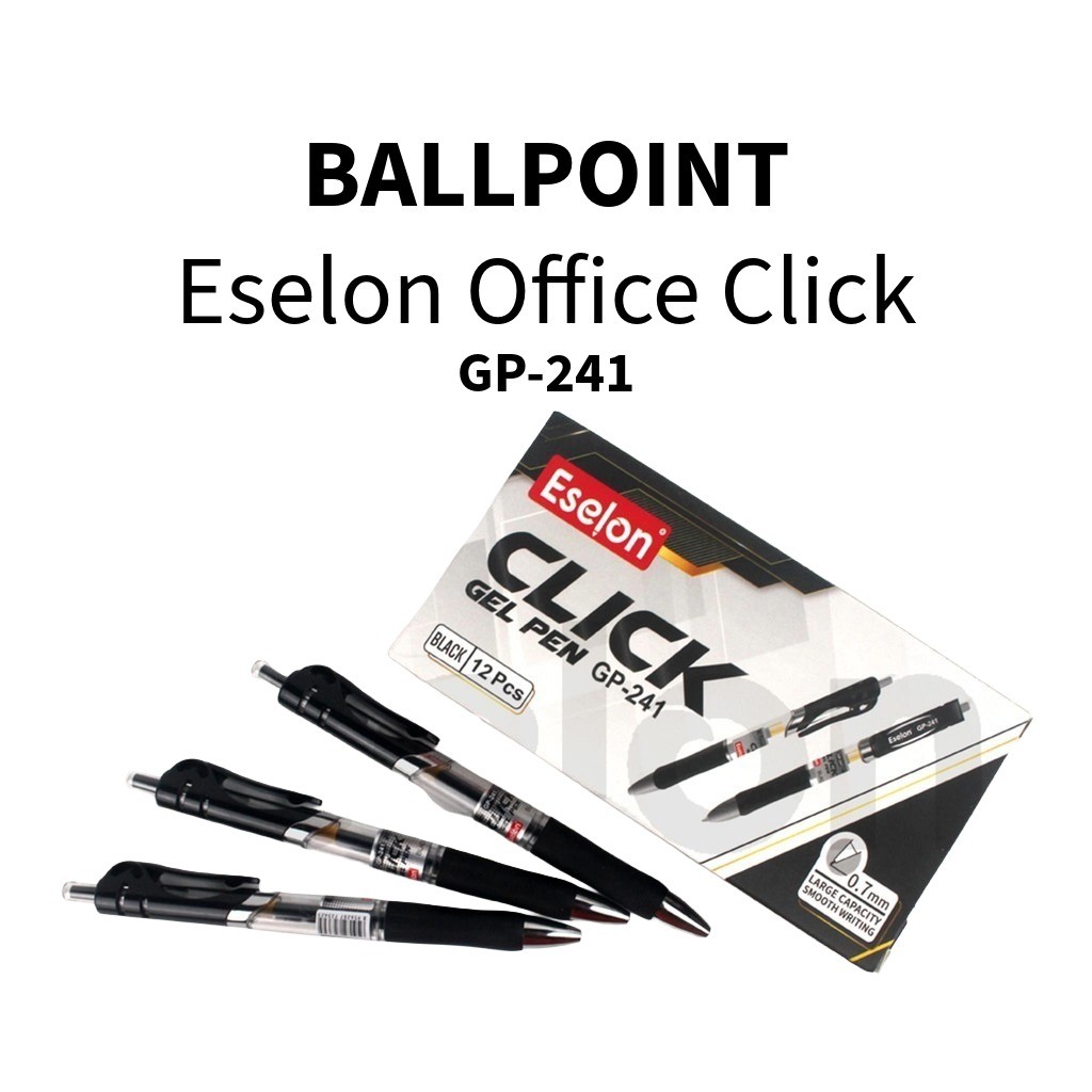 

❤️️12pcs Pulpen Gel Cetek Eselon GP-241 / Pulpen Gel Cetek CLICK 0,7mm❤️️