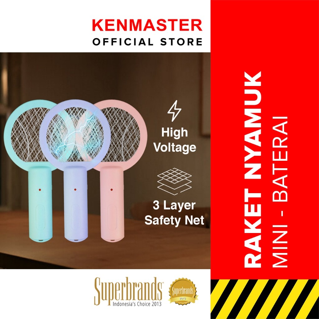 Kenmaster Raket Nyamuk Baterai Mini KM-621 / Raket Serangga / Mosquito - Pembasmi Serangga - MOSQ029