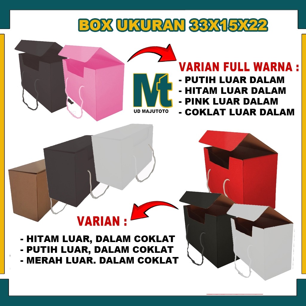 Box 33x15x22 cm/Box Tas/Kardus Polos/Box Souvenir/Box hampers