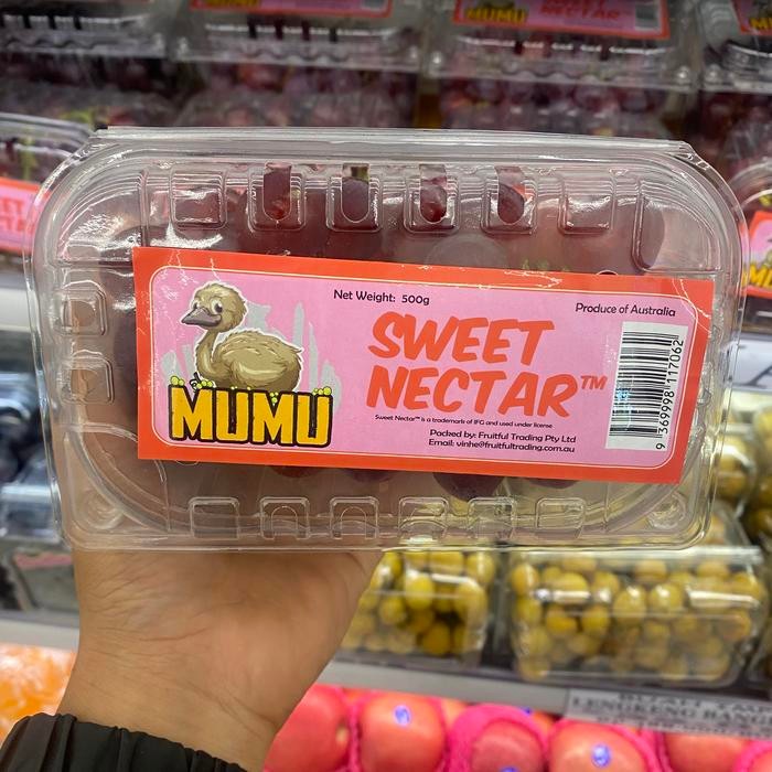 

Anggur sweet nectar mumu 500gr/ buah anggur nectar red sweet pack