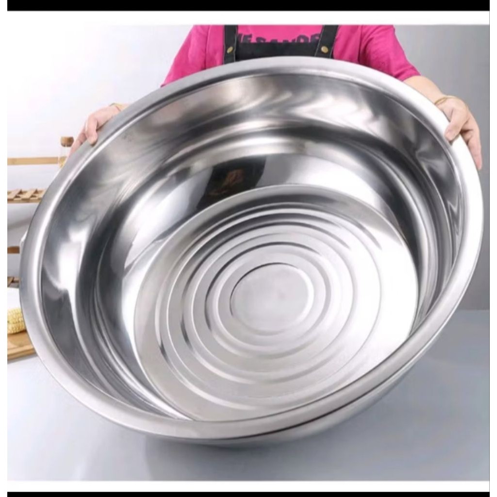 NASPROTOPB Baskom Stainless Steel Jumbo Baskom Stainless jumbo 70 cm