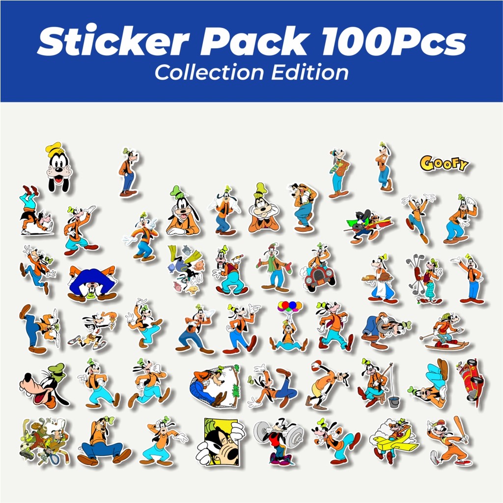 

Hot Stiker Kartun Goofy Lucu Anti Air Stikers Berperekat Waterproof Sticker Decal Buat Motor Helm Buku Journal Koper Casing HP Laptop Botol Minum