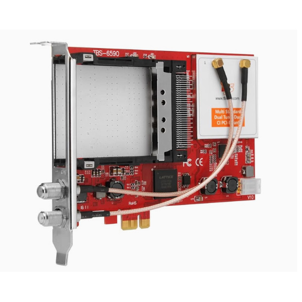 For TBS 6590 DVB-S2 ISDB-T CI PCIe TV Receiving card QAM Demodulator CAM and smart card