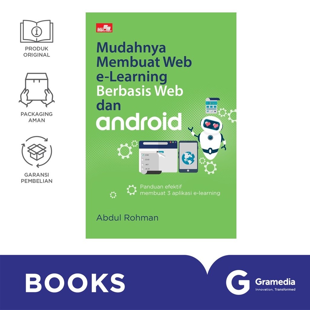 Gramedia Surabaya - Mudahnya Membuat Web e-Learning Berbasis Web dan Android (Abdul Rohman)