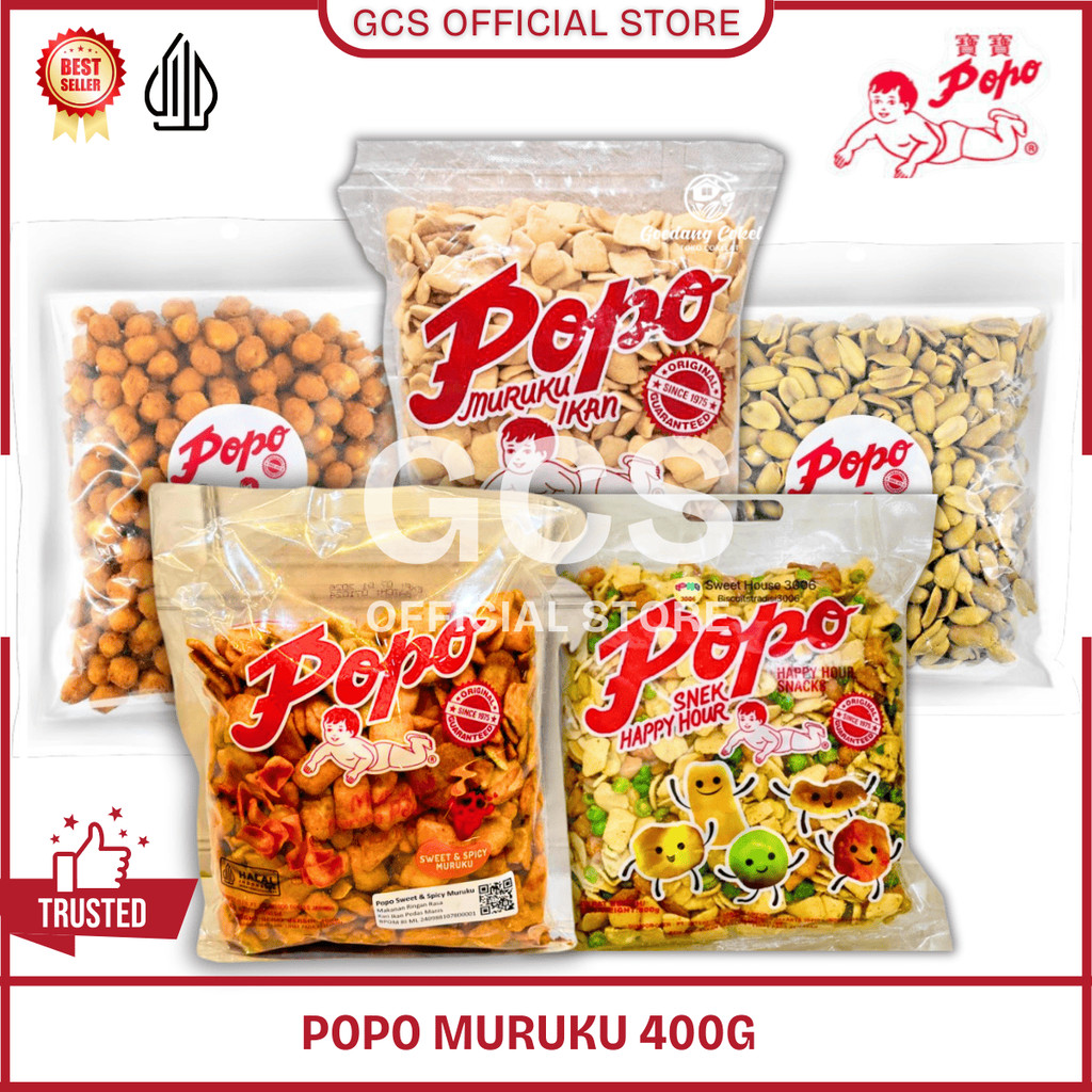 

POPO MURUKU SNEK HAPPY HOUR SWEET & SPICY SNAKS / POPO MURUKU IKAN 400GR