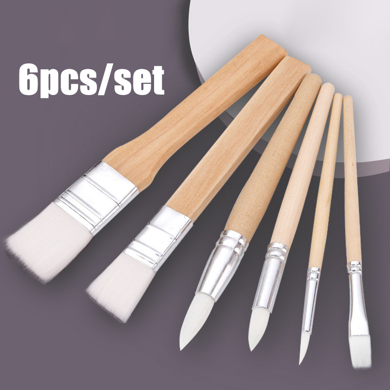 

Kuas Lukis Nylon Watercolor Wooden Handle Acrylic Painting Brush