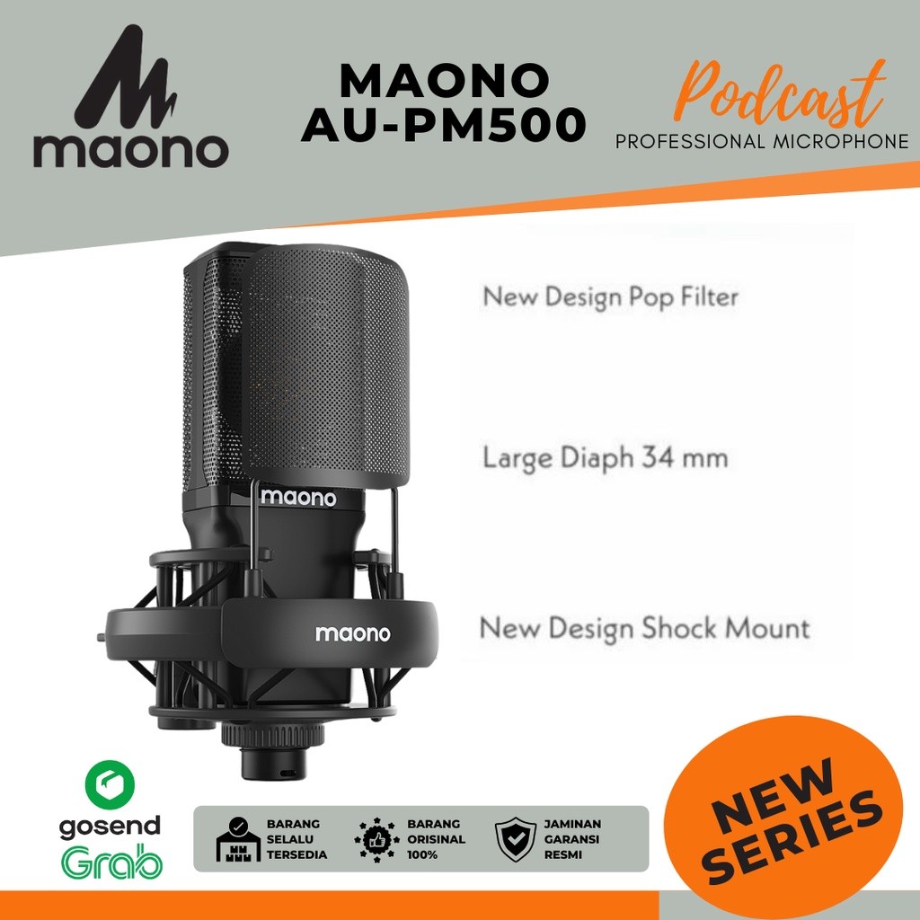 MAONO AU-PM500 LARGE DIAPHRAGM CONDENSER MICROPHONEMurah