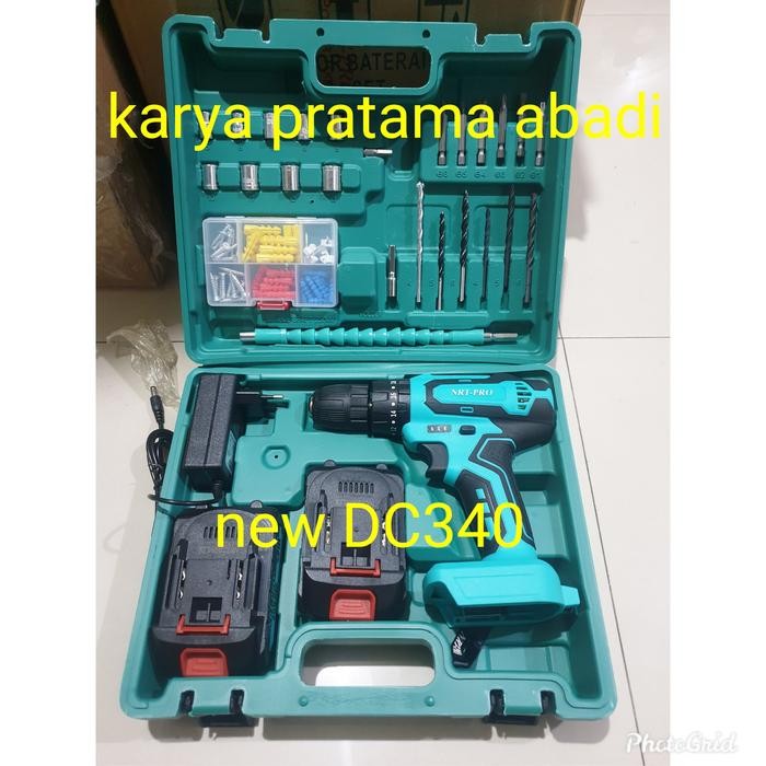 MESIN BOR BATRE BATERAI CORDLESS NRT PRO DC 340 + SET NRT DC340 SET - NEW 340 by Fusion part