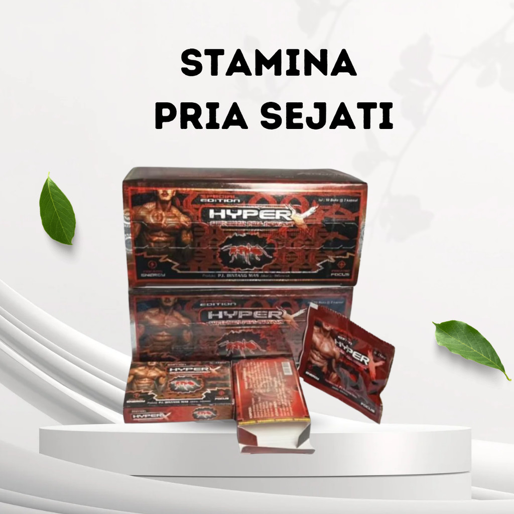 

suplemen herbal obat kuat pria Madu Bubuk Hiper X Original full Pak 20 Butir