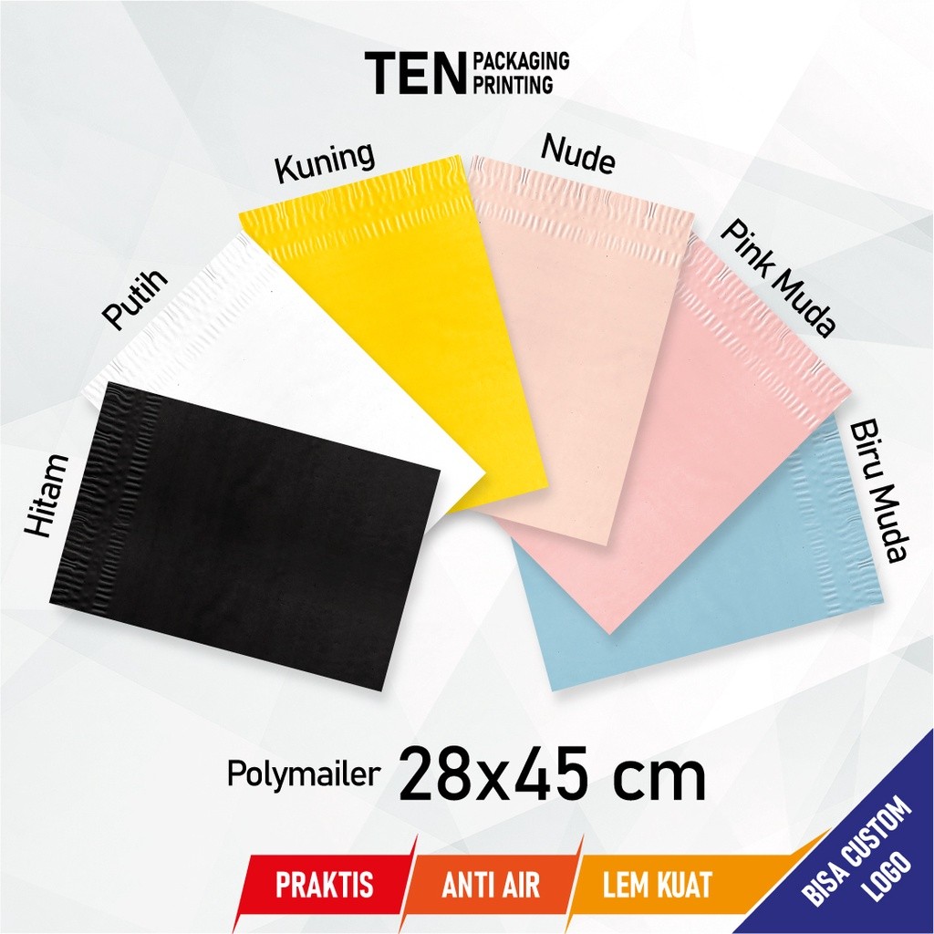

[28x45] 100LEMBAR PLASTIK POLYMAILER PREMIUM PACKING OLSHOP / Polymailer Matte Glossy Eco Friendly
