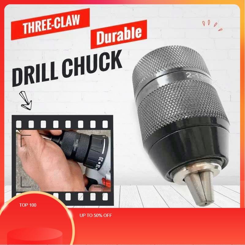 

Adaptor Bor Drill Chuck Keyless 0.8-10mm, Penjepit Mata Bor 3 Claw Tanpa Kunci Universal