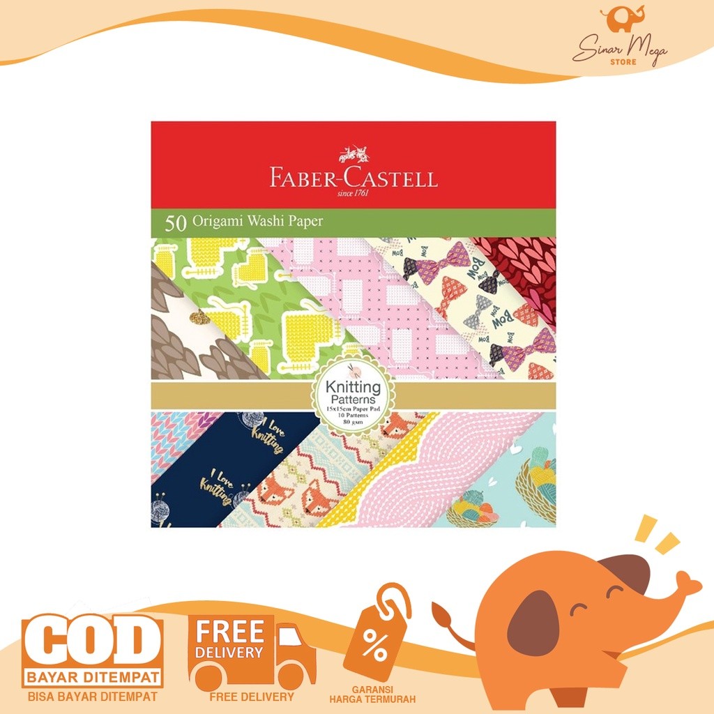 

Faber Origami Washi Paper 16 x 16 cm Season Patterns/ Kertas Lipat Motif Murah