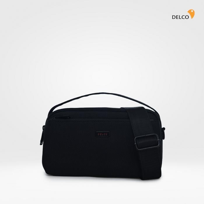 ORIGINAL Tas Pria Delco by Elizabeth Sling Bag 0716-0842 - Black